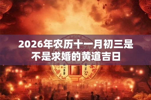 2026年农历十一月初三是不是求婚的黄道吉日
