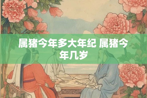 属猪今年多大年纪 属猪今年几岁