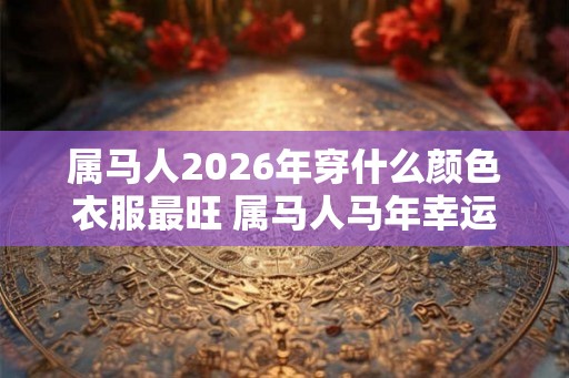 属马人2026年穿什么颜色衣服最旺 属马人马年幸运色是什么 属马人2026年穿什么颜色衣服最旺 属马人马年幸运色是什么