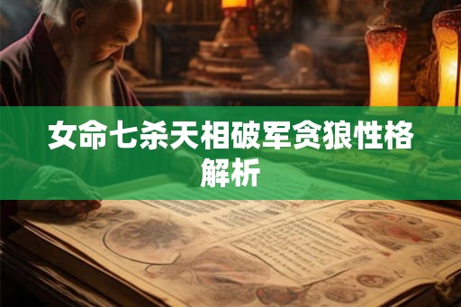 女命七杀天相破军贪狼性格解析