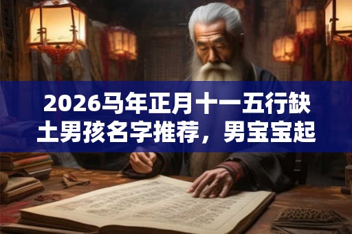 2026马年正月十一五行缺土男孩名字推荐,男宝宝起名 2026马年正月十一五行缺土男孩名字推荐,男宝宝起名
