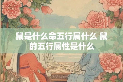 鼠是什么命五行属什么 鼠的五行属性是什么
