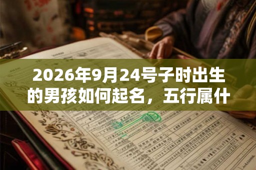 2026年9月24号子时出生的男孩如何起名，五行属什么