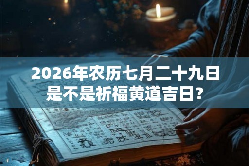 2026年农历七月二十九日是不是祈福黄道吉日? 2026年农历七月二十九日是不是祈福黄道吉日?