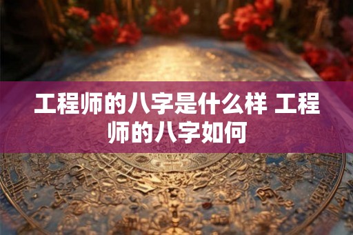 工程师的八字是什么样 工程师的八字如何