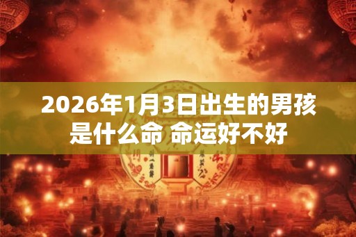 2026年1月3日出生的男孩是什么命 命运好不好