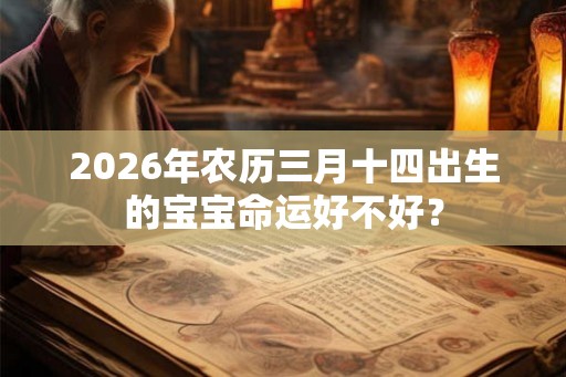 2026年农历三月十四出生的宝宝命运好不好？