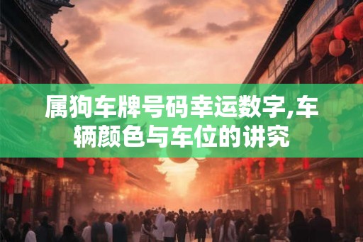 属狗车牌号码幸运数字,车辆颜色与车位的讲究