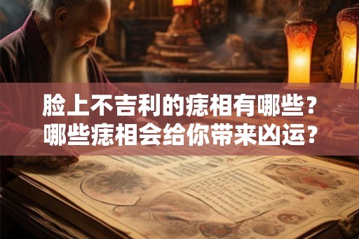 脸上不吉利的痣相有哪些？哪些痣相会给你带来凶运？