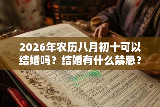 2026年农历八月初十可以结婚吗?结婚有什么禁忌? 2026年农历八月初十可以结婚吗?结婚有什么禁忌?