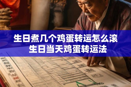 生日煮几个鸡蛋转运怎么滚  生日当天鸡蛋转运法