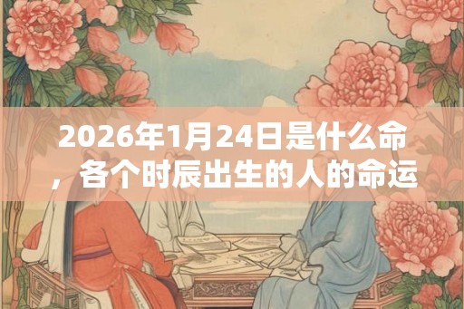 2026年1月24日是什么命，各个时辰出生的人的命运