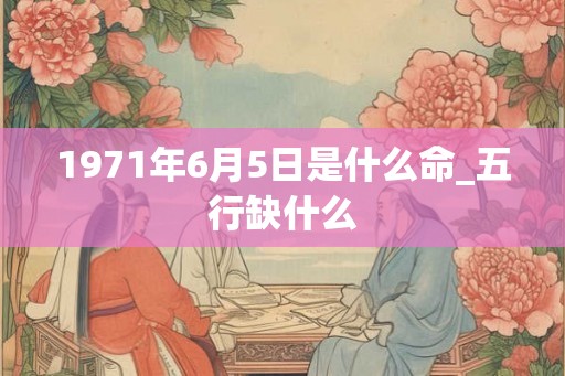 1971年6月5日是什么命_五行缺什么