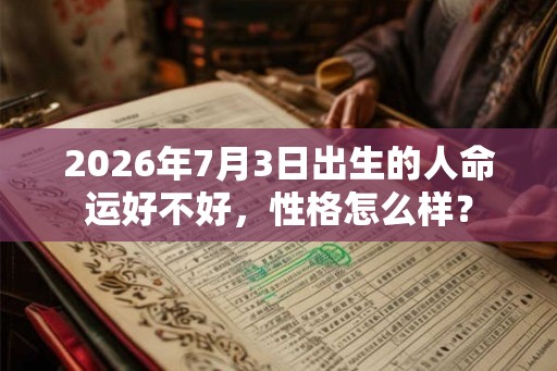 2026年7月3日出生的人命运好不好，性格怎么样？