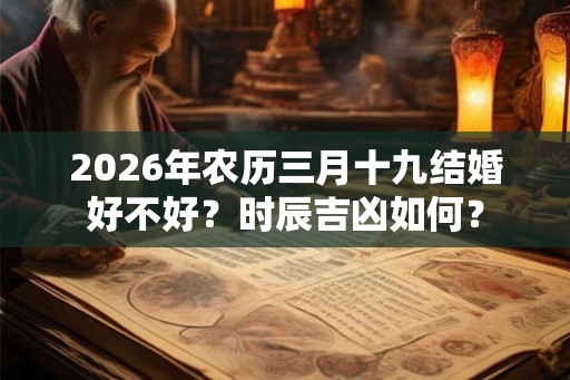 2026年农历三月十九结婚好不好？时辰吉凶如何？