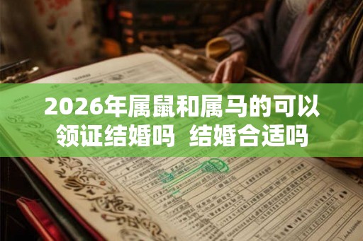 2026年属鼠和属马的可以领证结婚吗  结婚合适吗