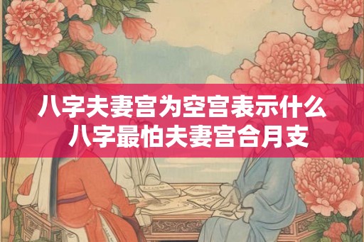 八字夫妻宫为空宫表示什么  八字最怕夫妻宫合月支