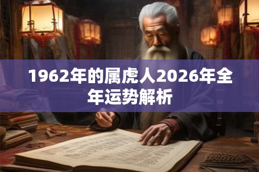 1962年的属虎人2026年全年运势解析