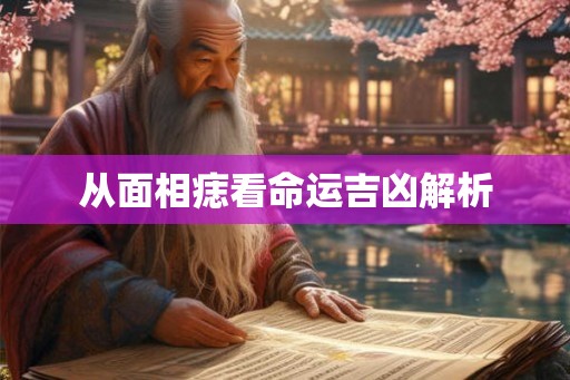 从面相痣看命运吉凶解析