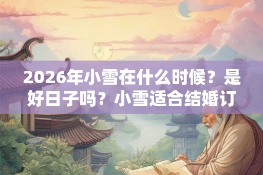 2026年小雪在什么时候？是好日子吗？小雪适合结婚订婚吗？