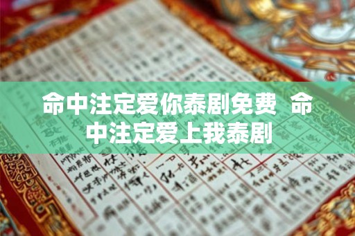 命中注定爱你泰剧免费 命中注定爱上我泰剧 命中注定爱你泰剧免费 命中注定爱上我泰剧