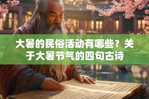 大暑的民俗活动有哪些？关于大暑节气的四句古诗