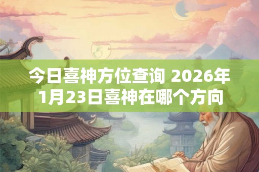 今日喜神方位查询 2026年1月23日喜神在哪个方向