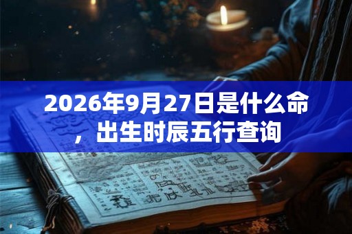 2026年9月27日是什么命，出生时辰五行查询