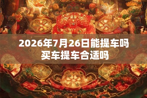 2026年7月26日能提车吗 买车提车合适吗