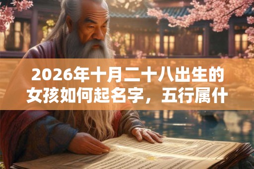 2026年十月二十八出生的女孩如何起名字，五行属什么