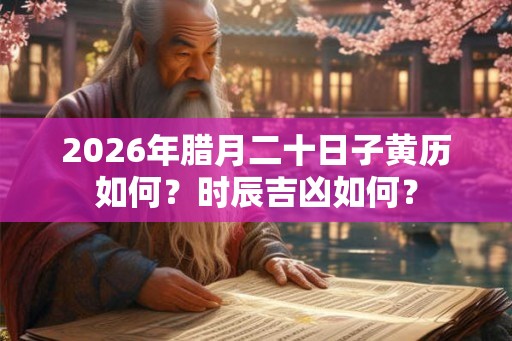 2026年腊月二十日子黄历如何?时辰吉凶如何? 2026年腊月二十日子黄历如何?时辰吉凶如何?