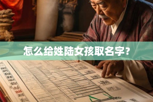 怎么给姓陆女孩取名字? 怎么给姓陆女孩取名字?