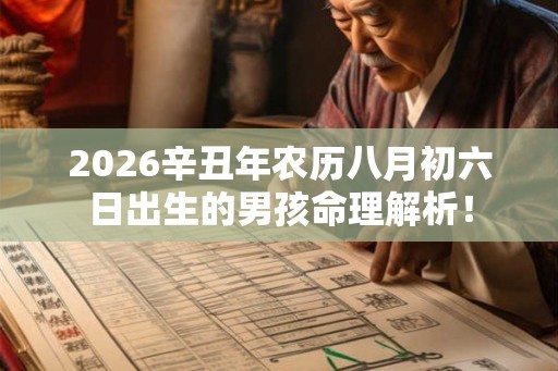 2026辛丑年农历八月初六日出生的男孩命理解析！