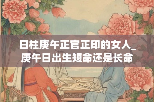 日柱庚午正官正印的女人_庚午日出生短命还是长命 日柱庚午正官正印的女人_庚午日出生短命还是长命