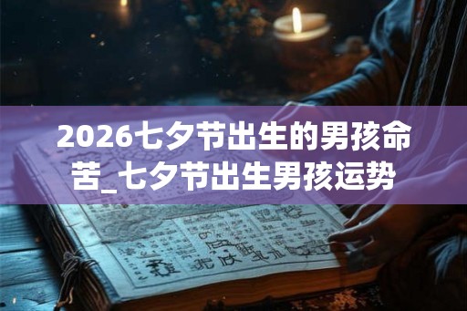 2026七夕节出生的男孩命苦_七夕节出生男孩运势