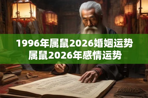 1996年属鼠2026婚姻运势 属鼠2026年感情运势