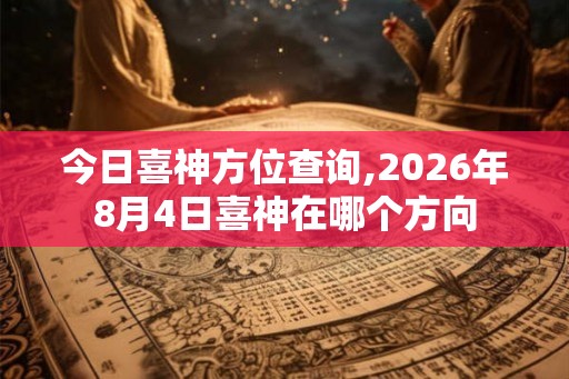 今日喜神方位查询,2026年8月4日喜神在哪个方向
