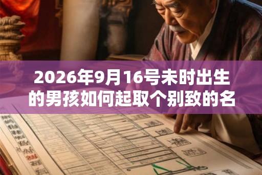 2026年9月16号未时出生的男孩如何起取个别致的名字，五行属什么