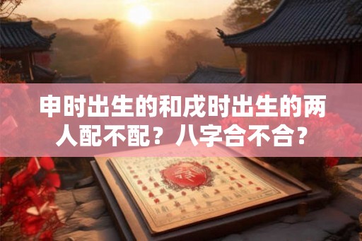 申时出生的和戌时出生的两人配不配？八字合不合？