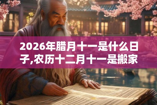 2026年腊月十一是什么日子,农历十二月十一是搬家吉日吗