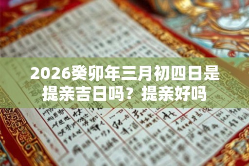 2026癸卯年三月初四日是提亲吉日吗？提亲好吗