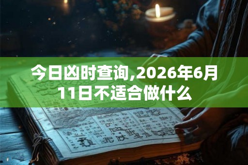 今日凶时查询,2026年6月11日不适合做什么