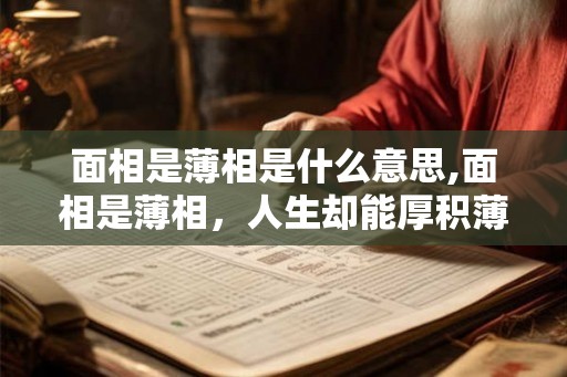 面相是薄相是什么意思,面相是薄相，人生却能厚积薄发