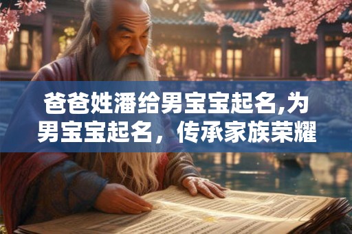 爸爸姓潘给男宝宝起名,为男宝宝起名，传承家族荣耀
