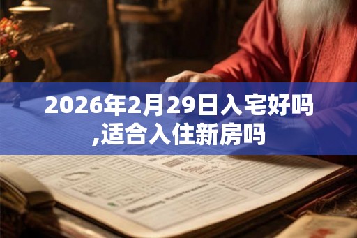 2026年2月29日入宅好吗,适合入住新房吗