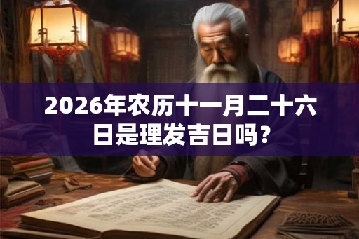 2026年农历十一月二十六日是理发吉日吗？