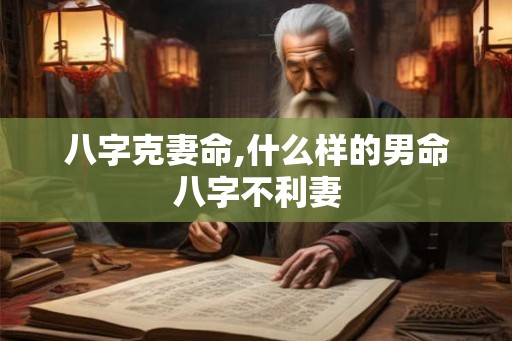 八字克妻命,什么样的男命八字不利妻