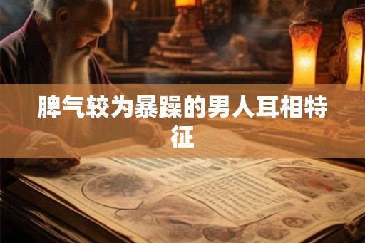 脾气较为暴躁的男人耳相特征