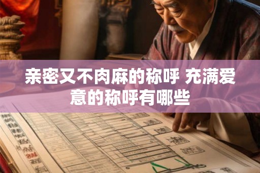 亲密又不肉麻的称呼 充满爱意的称呼有哪些