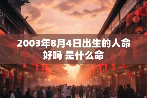 2003年8月4日出生的人命好吗 是什么命